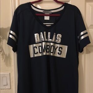 Dallas Cowboys Women's Jersey - Navy and Silver